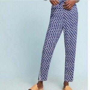 Anthropologie Women's Blue Jogger Pant with Beading Size Small